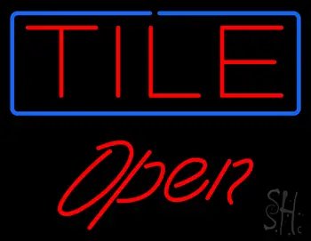Tile Script1 Open LED Neon Sign