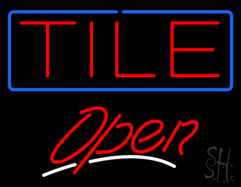 Tile Script2 Open LED Neon Sign
