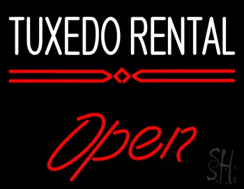 Tuxedo Rental Open LED Neon Sign