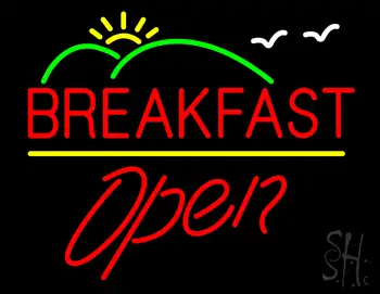 Breakfast Open LED Neon Sign