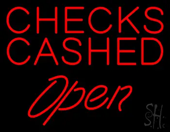 Red Checks Cashed LED Neon Sign