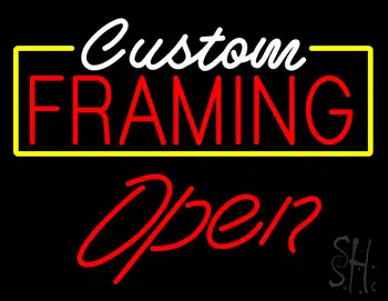 Custom Framing Open LED Neon Sign
