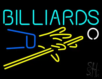 Billiards Hand And Cue LED Neon Sign