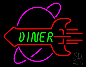 Rocket Diner LED Neon Sign