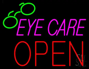 Pink Eye Care Block Open LED Neon Sign