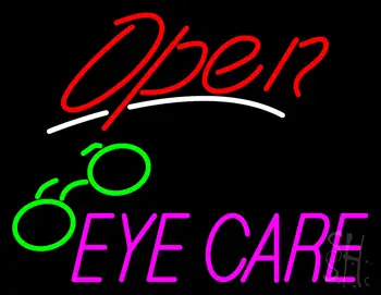 Red Open Pink Eye Care Logo LED Neon Sign
