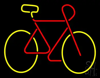 Bicycle Red Yellow Colored Logo LED Neon Sign