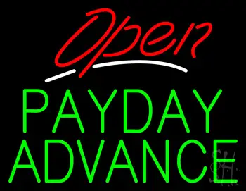 Red Open Green Payday Advance LED Neon Sign