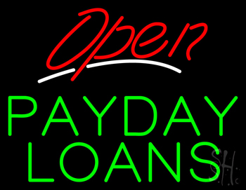 Red Open Payday Loans LED Neon Sign