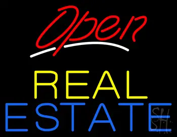 Red Open Real Estate LED Neon Sign