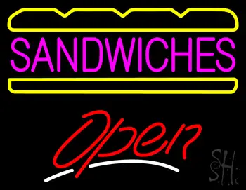 Sandwiches Red Open LED Neon Sign