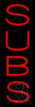Vertical Red Subs Neon Sign