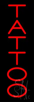 Vertical Red Tattoo Neon Sign