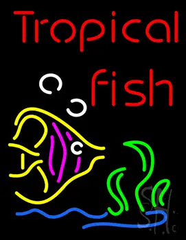 Tropical Fish with Logo Neon Sign