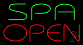 Green Spa Open LED Neon Sign