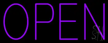 Open Purple LED Neon Sign