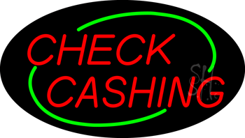 Check Cashing Animated Neon Sign