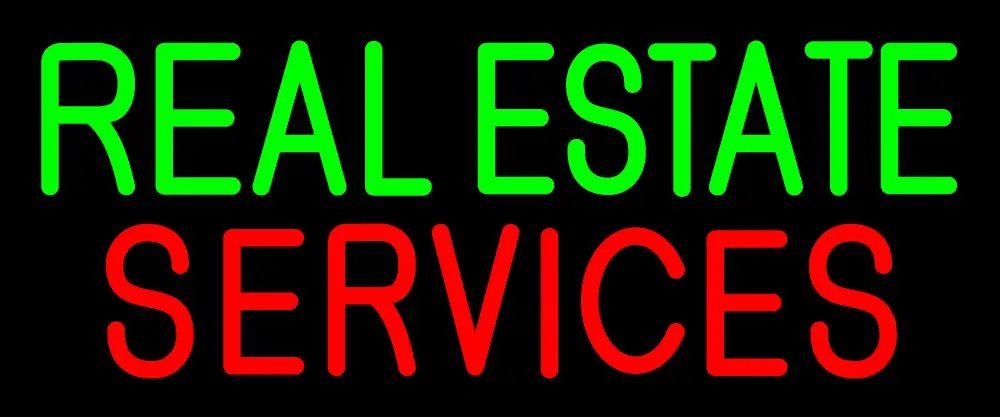 Real Estate Services 1 LED Neon Sign